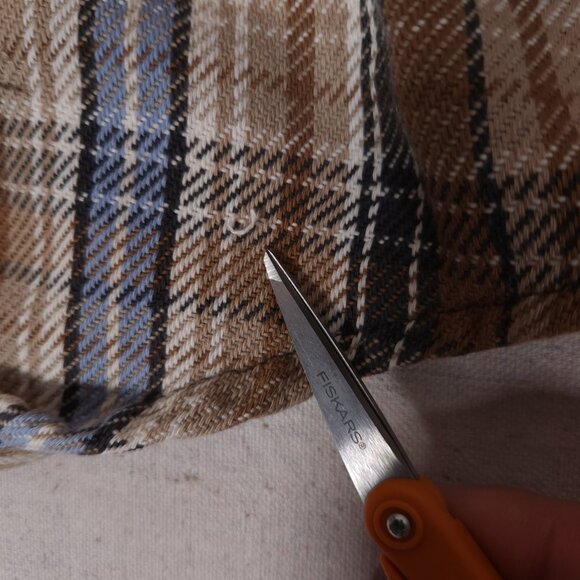 Vintage Five Brother Plaid Button Shirt Mens Medium Tall  Pockets Heavy Duty USA - Picture 8 of 16